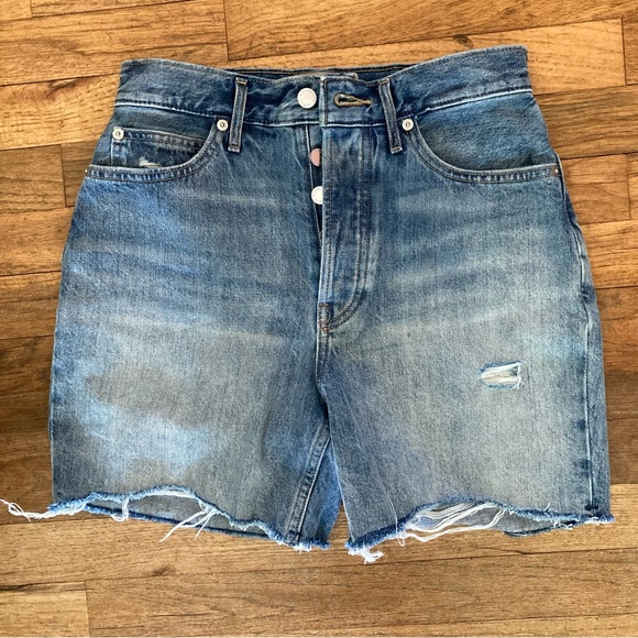 Everlane Rigid Way High Jean Shorts - Marina Bay - Picture 5 of 5